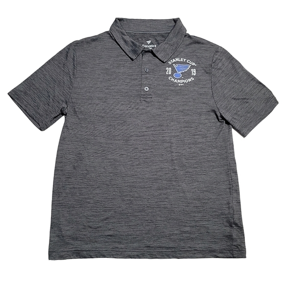 Fanatics Other - 3/$15 🔴 St. Louis Blues Hockey Stanley Cup‎ Men's Gray Polo